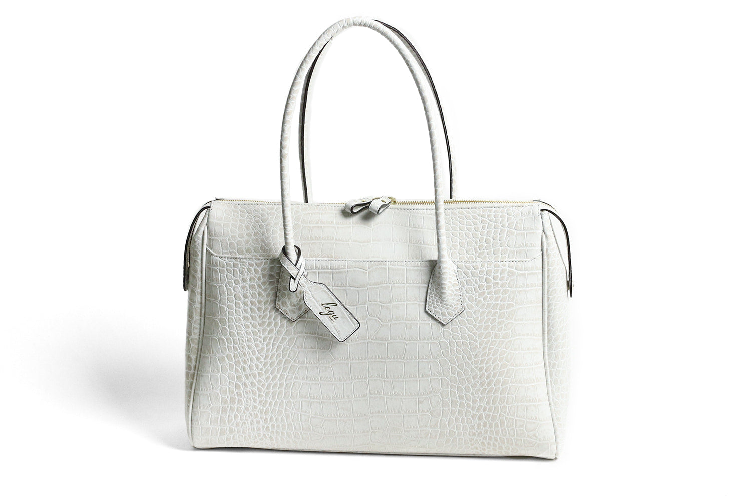 legu by LILY / Chroma A business tote bag made of luxurious crocodile embossed leather