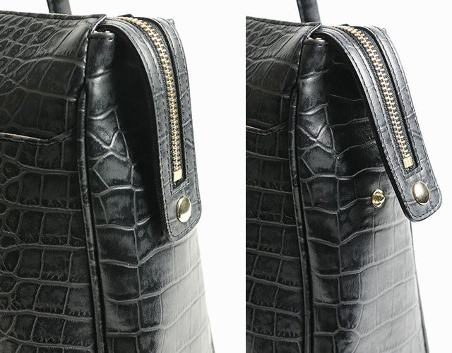 legu by LILY / Chroma A business tote bag made of luxurious crocodile embossed leather