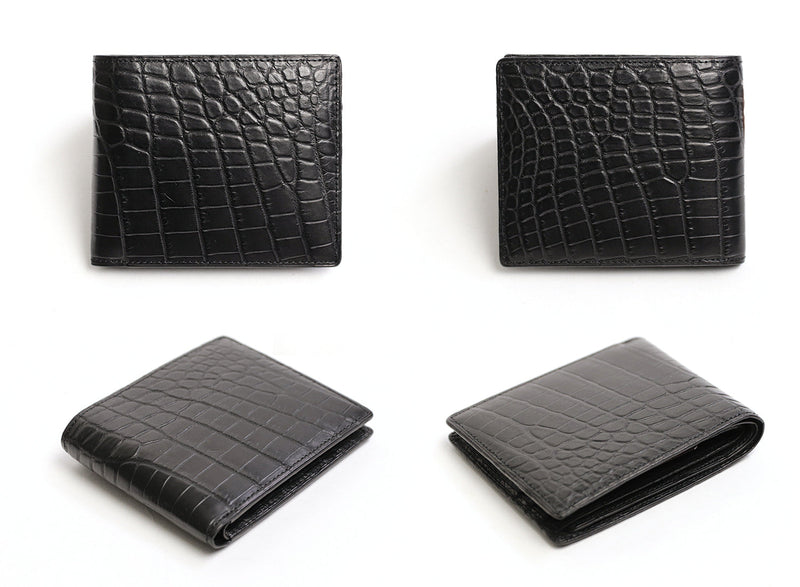 Luggage AOKI 1894 / Matt Crocodile 気品が漂うナイルクロコの 美しい二つ折財布