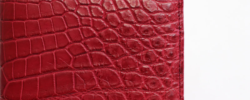 Luggage AOKI 1894 / Matt Crocodile 気品が漂うナイルクロコの 美しい二つ折財布