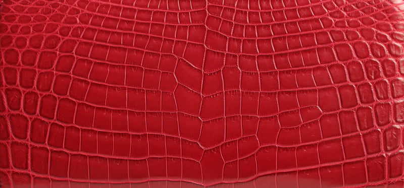 Luggage AOKI 1894 / Matt Crocodile 気品が漂うナイルクロコの 美しいラウンドファスナー長財布