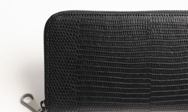 Luggage AOKI 1894 / Lizard  品と上質さが光るリングマークトカゲの 美しいラウンドファスナー長財布