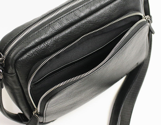 COMPLEX GARDENS / Gigei Soft and lightweight Bangladeshi kip all-leather 2-way shoulder bag S that can also be used as a vertical shoulder bag