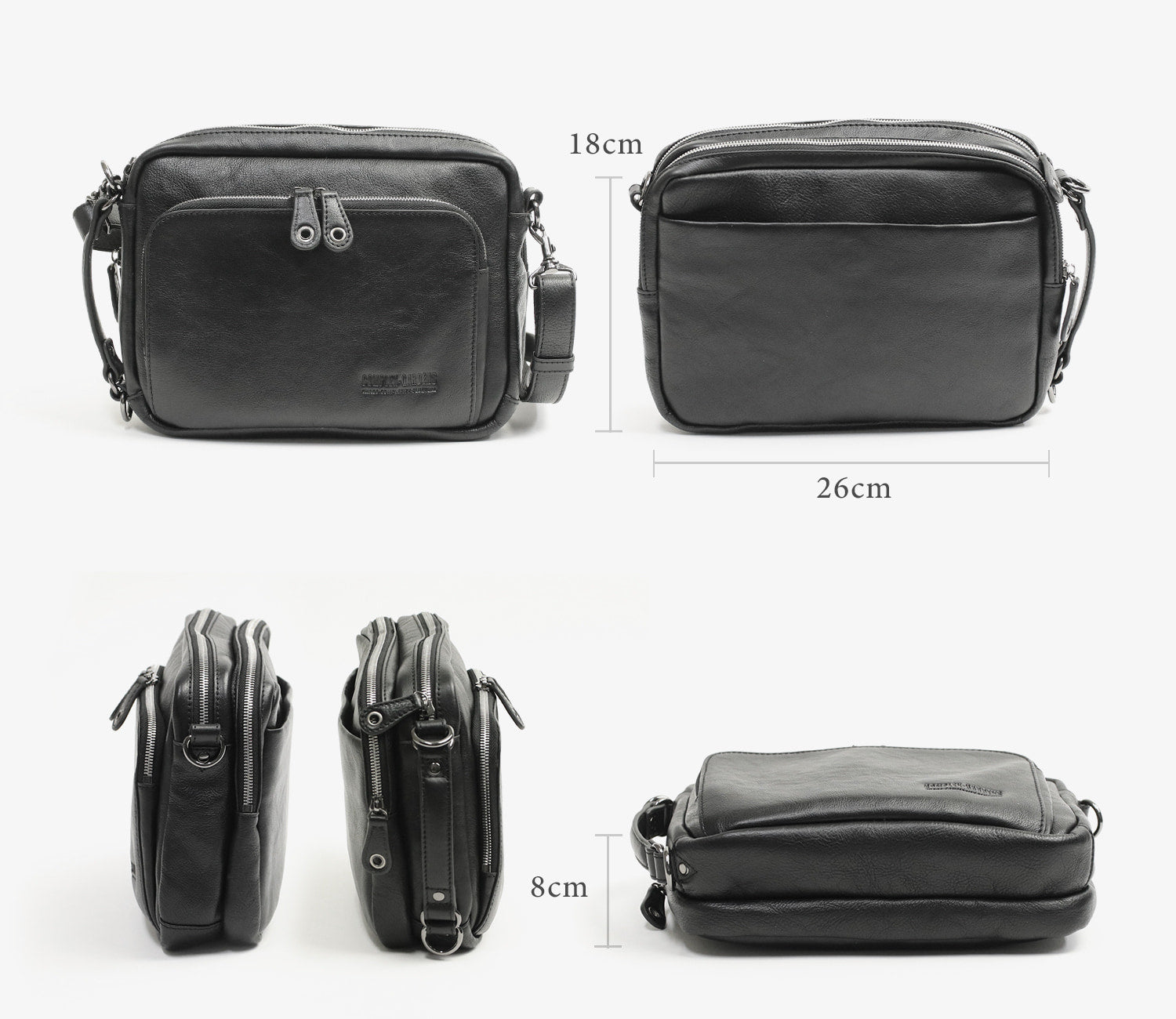 COMPLEX GARDENS / Gigei Soft and lightweight Bangladeshi kip all-leather 2-way shoulder bag M that can also be used as a vertical shoulder bag