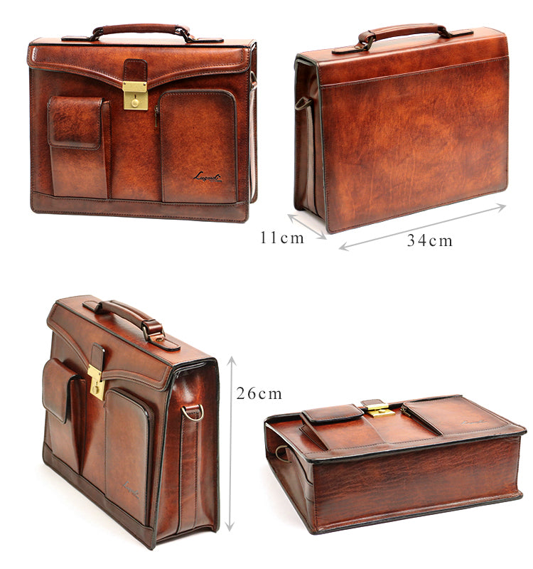 Lugard / G-3 One-of-a-kind shadow finish. A tasteful briefcase with a vintage feel
