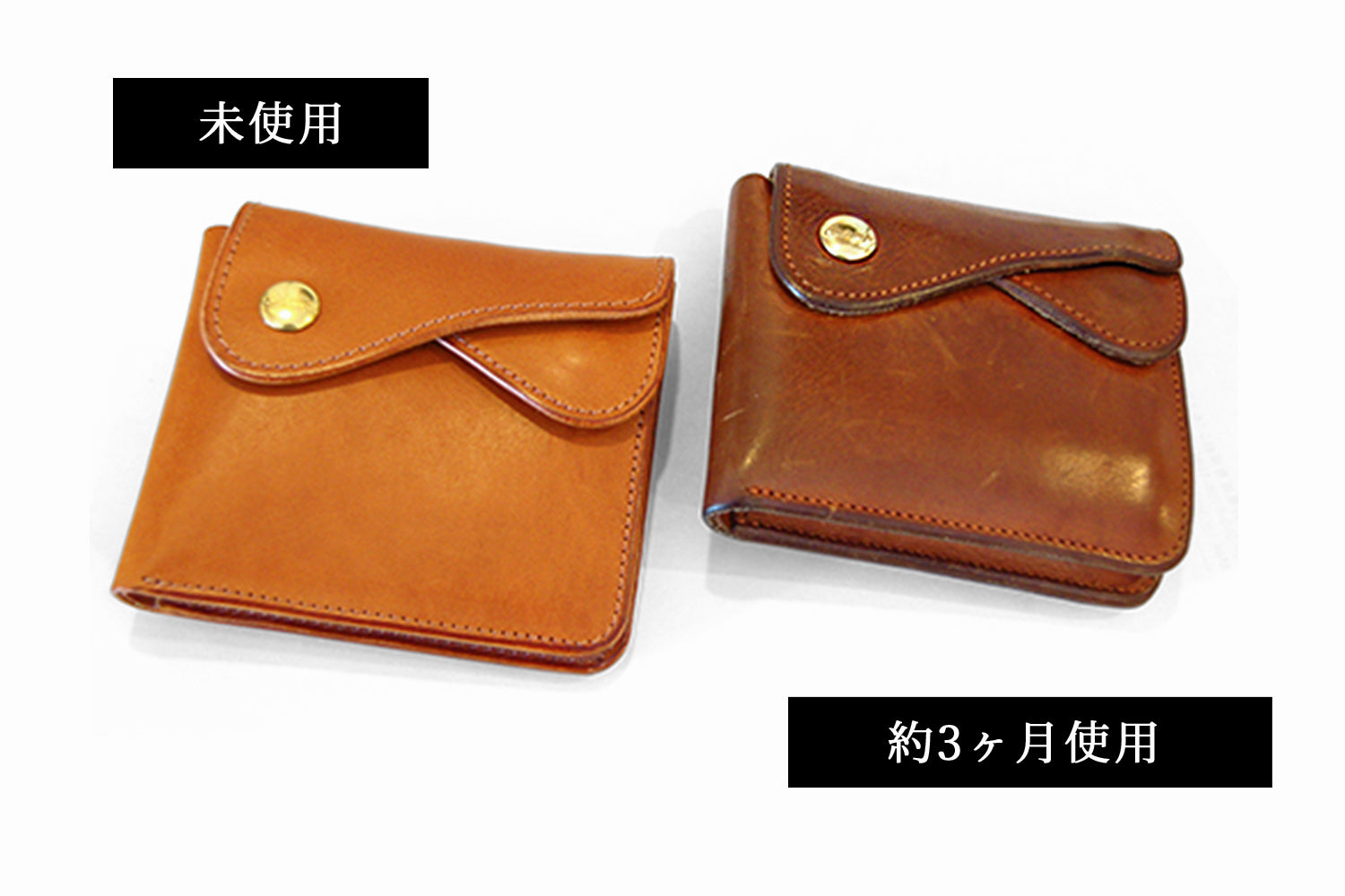 CRAMP / Ikenohata Ginkakuten A bi-fold wallet with double flap and a Garcon coin case, made from Italian shrink leather with a rich texture. 