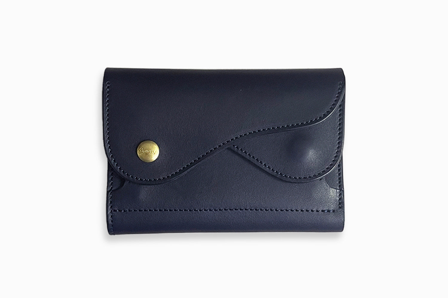 CRAMP / Ikenohata Ginzaten Italian shrink leather with a rich expression. A double flap middle wallet that combines storage capacity and size. 