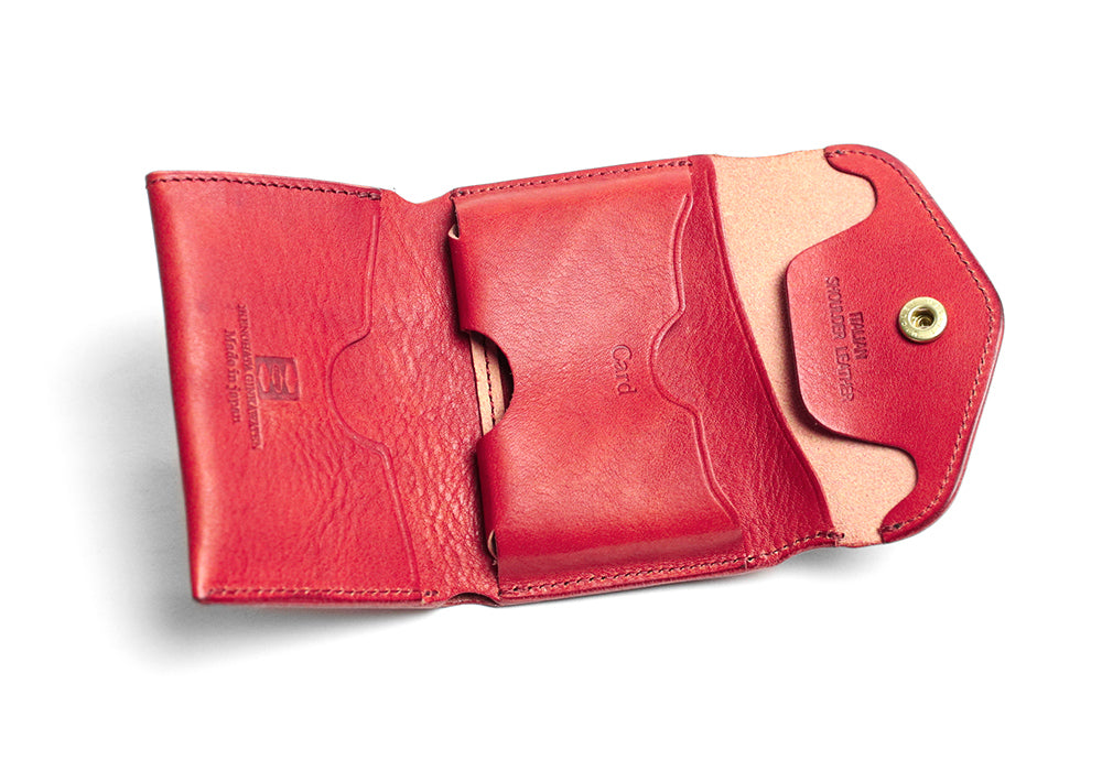 CRAMP / Ikenohata Ginzaten Italian shrink leather with a rich expression. Compact card case sized wallet 