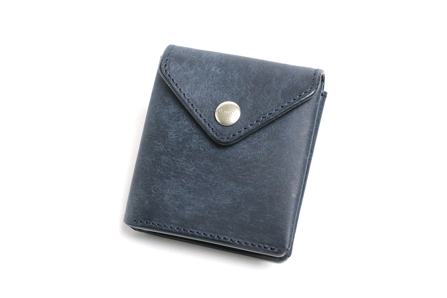 CRAMP / 池之端銀革店 劇的なエイジングを楽しめるプエブロレザー。大容量コインケースを備えたギャルソンスリムウォレット