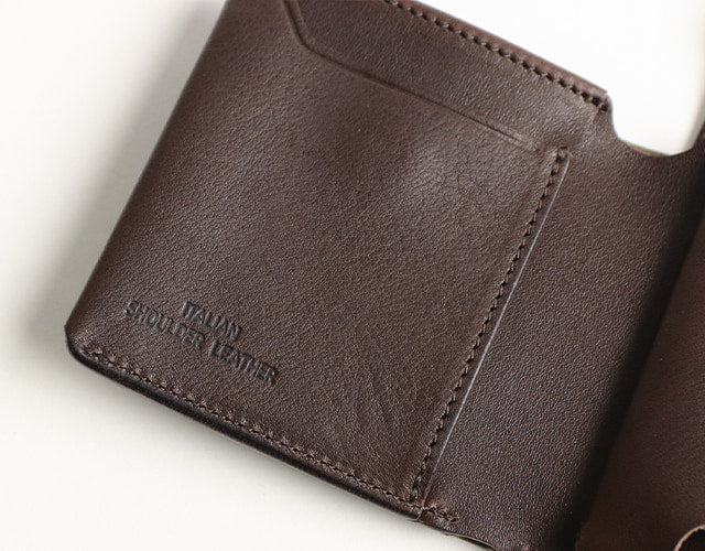 CRAMP / 池之端銀革店 劇的なエイジングを楽しめるプエブロレザー。大容量コインケースを備えたギャルソンスリムウォレット