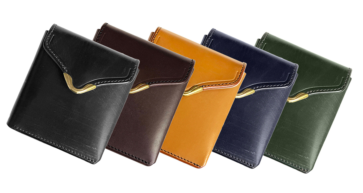 [Reservations for arrival in late March] CRAMP / Ikenohata Ginzaten Accented with front metal fittings. Garcon slim wallet with large capacity coin case 