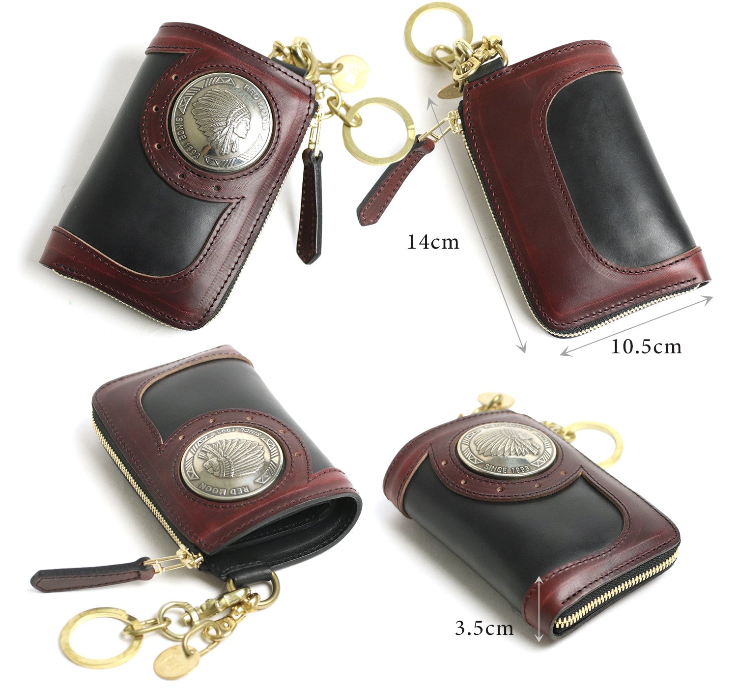 REDMOON / ホーウィン（HORWEEN）クロムエクセルレザー BAREBACK L-zip MIDDLE WALLET