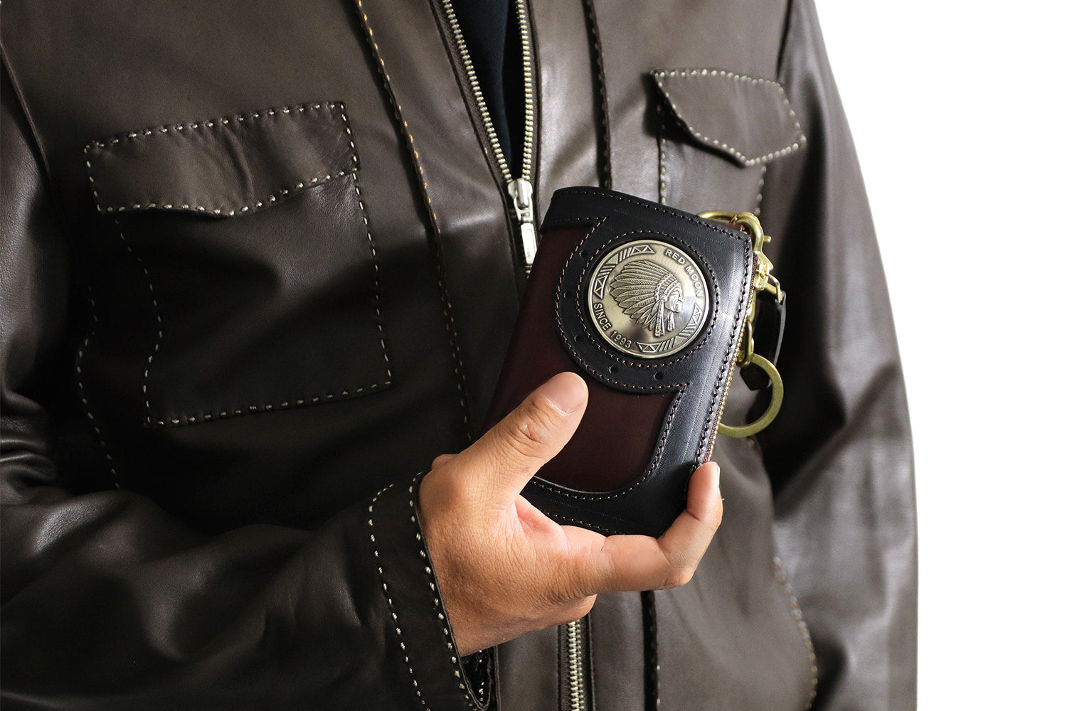 REDMOON / ホーウィン（HORWEEN）クロムエクセルレザー BAREBACK L-zip MIDDLE WALLET