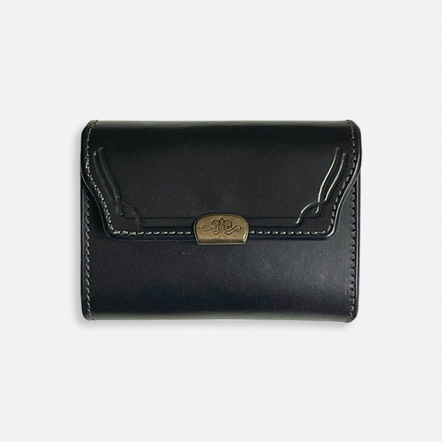 [Pre-order, scheduled to arrive in late April] Dual / Ikenohata Ginzaten High-grade saddle leather made by a long-established British tanner Card case-sized compact wallet 