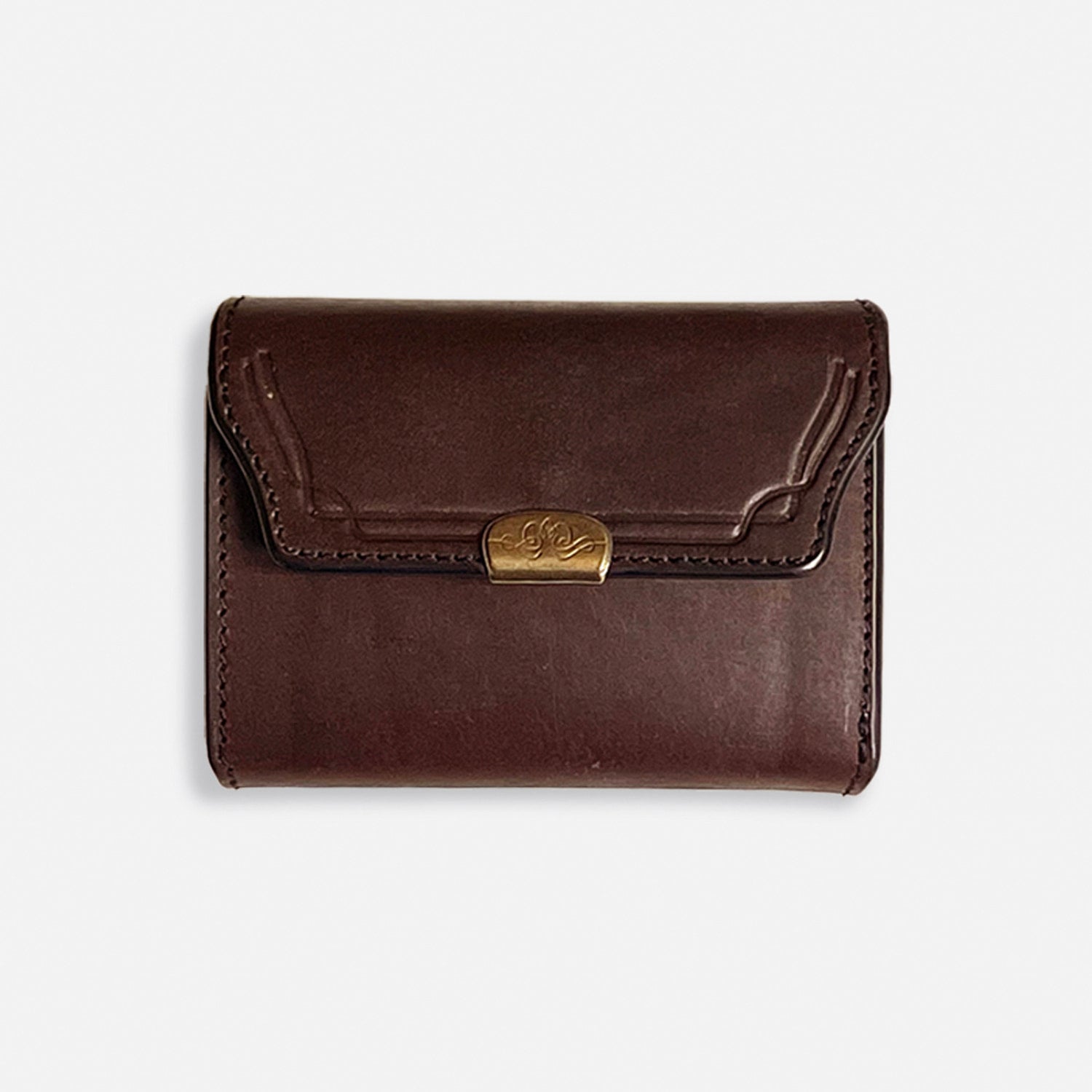 [Pre-order, scheduled to arrive in late April] Dual / Ikenohata Ginzaten High-grade saddle leather made by a long-established British tanner Card case-sized compact wallet 