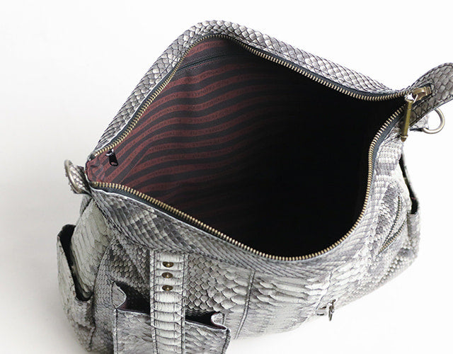FU-SI FERNALLE / GB PYTHON collection Beautiful diamond python 3way bag