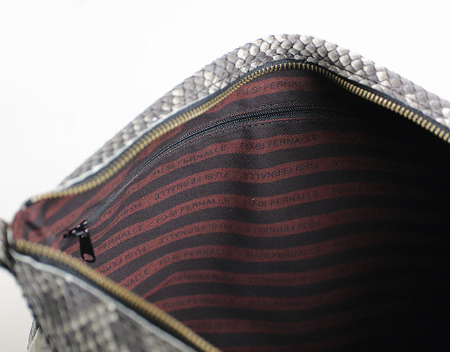 FU-SI FERNALLE / GB PYTHON collection Beautiful diamond python 3way bag