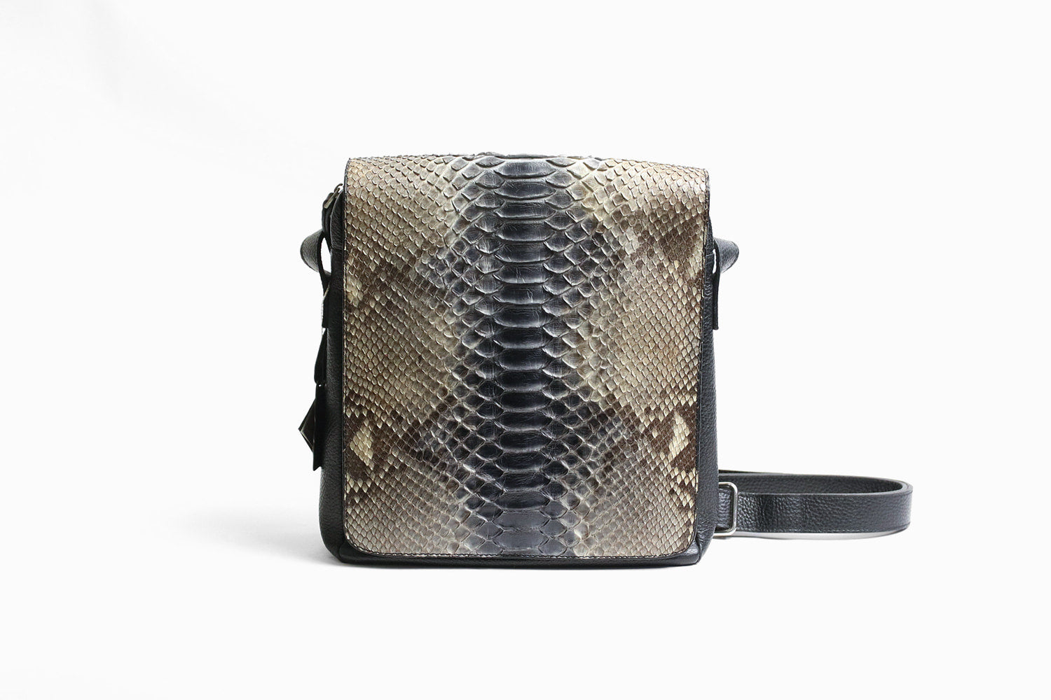 GHIBLI One-of-a-kind Made in Italy Imported Beautiful Python x Cowhide Combination Shoulder Bag 