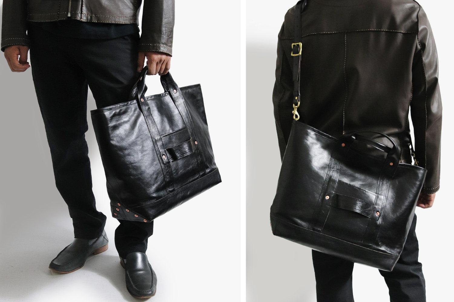 INCEPTION / HORSE HIDE COAL BAG (LARGE)