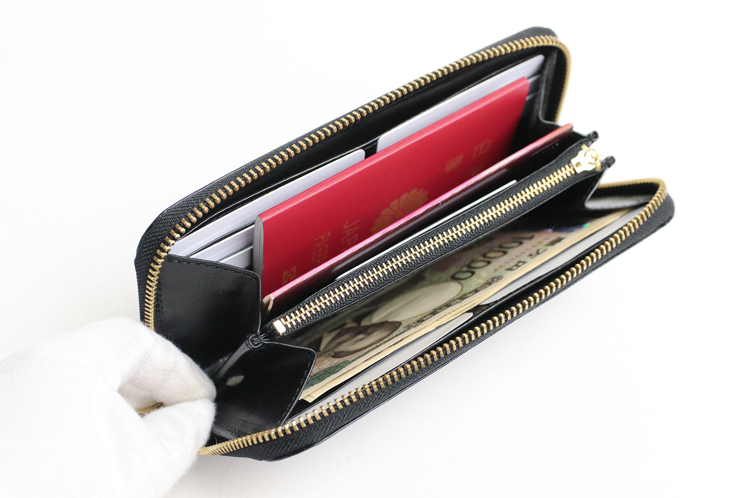 INCEPTION / HORSE HIDE ROUND LONG WALLET