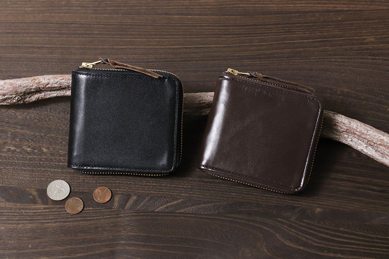 INCEPTION / HORSE HIDE ROUND SHORT WALLET