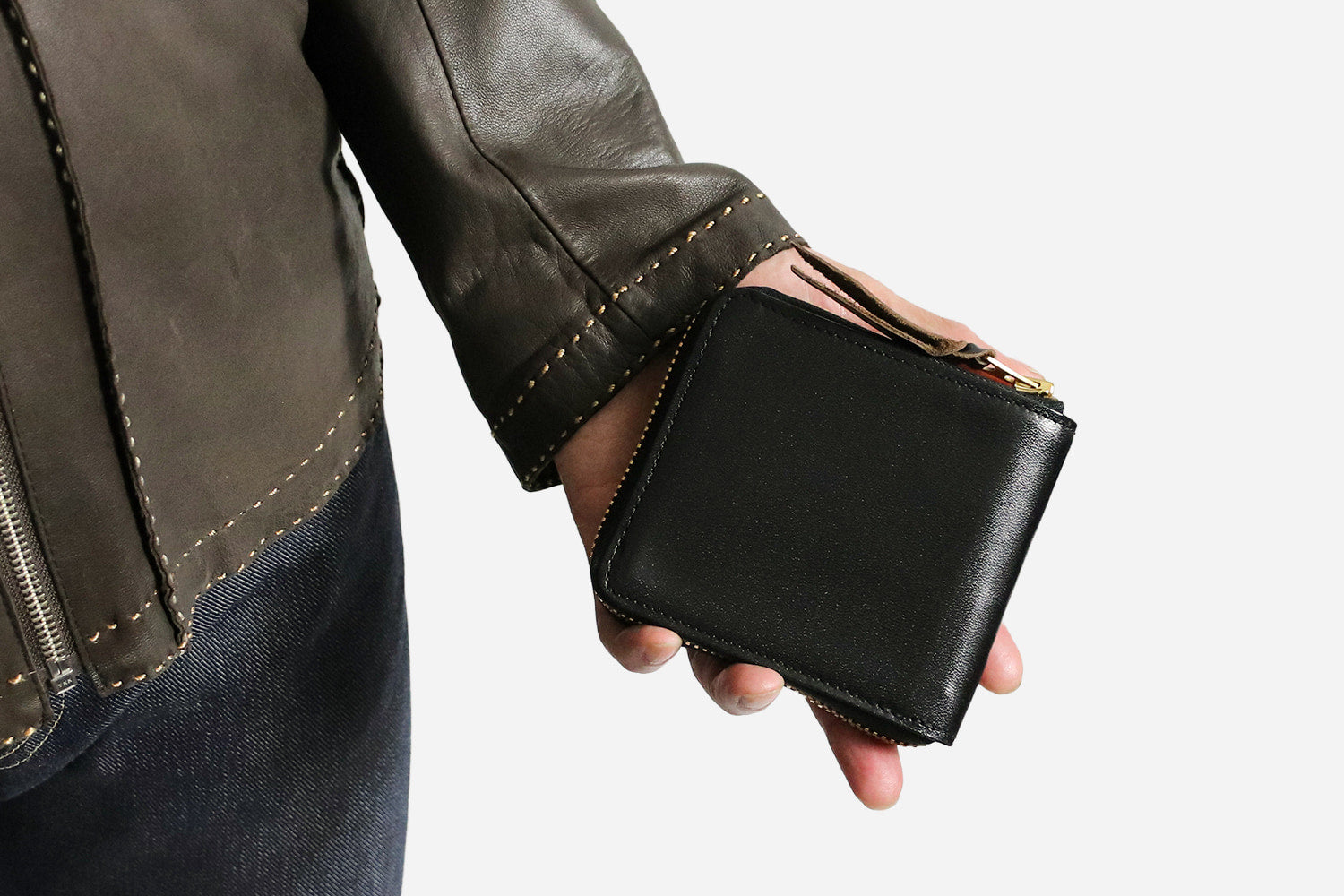INCEPTION / HORSE HIDE ROUND SHORT WALLET