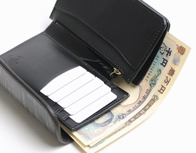 ブラック☆Middle Leather Wallet メゾン マルジェラ MAISON MARGIELA WALLET SLIM 2 PINCER （Black