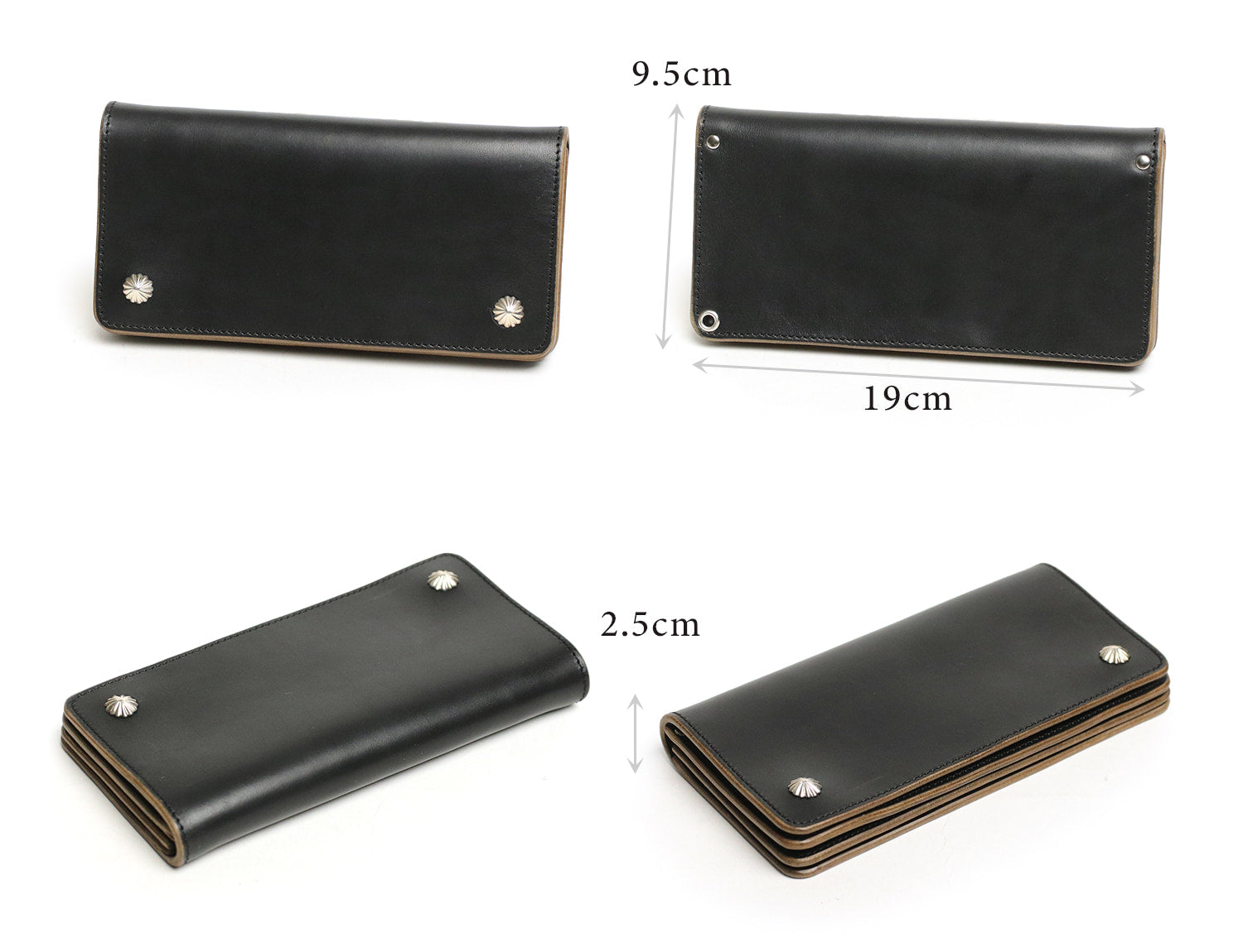 INCEPTION / HORSE BUTT LEATHER TRUCKER WALLET(LONG) CONCHO