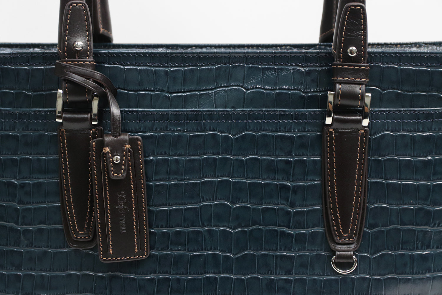 Kiefer neu / amore Luxurious croco-embossed leather business tote 