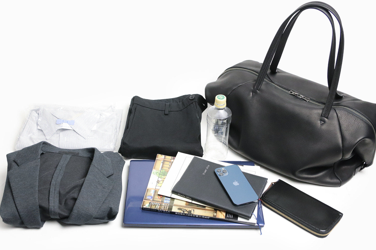 MR.OLIVE E.O.I IMPERMA-LEATHER / DRAPE BOSTON BAG