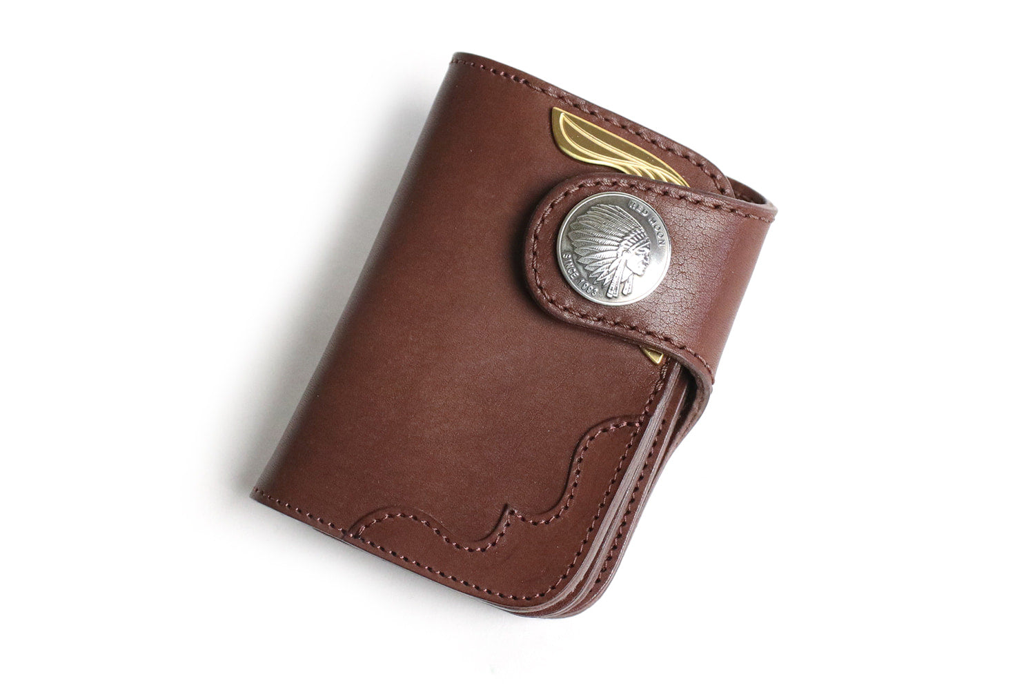 紅月/黃鷹中型錢包，翅膀圖案令人印象深刻