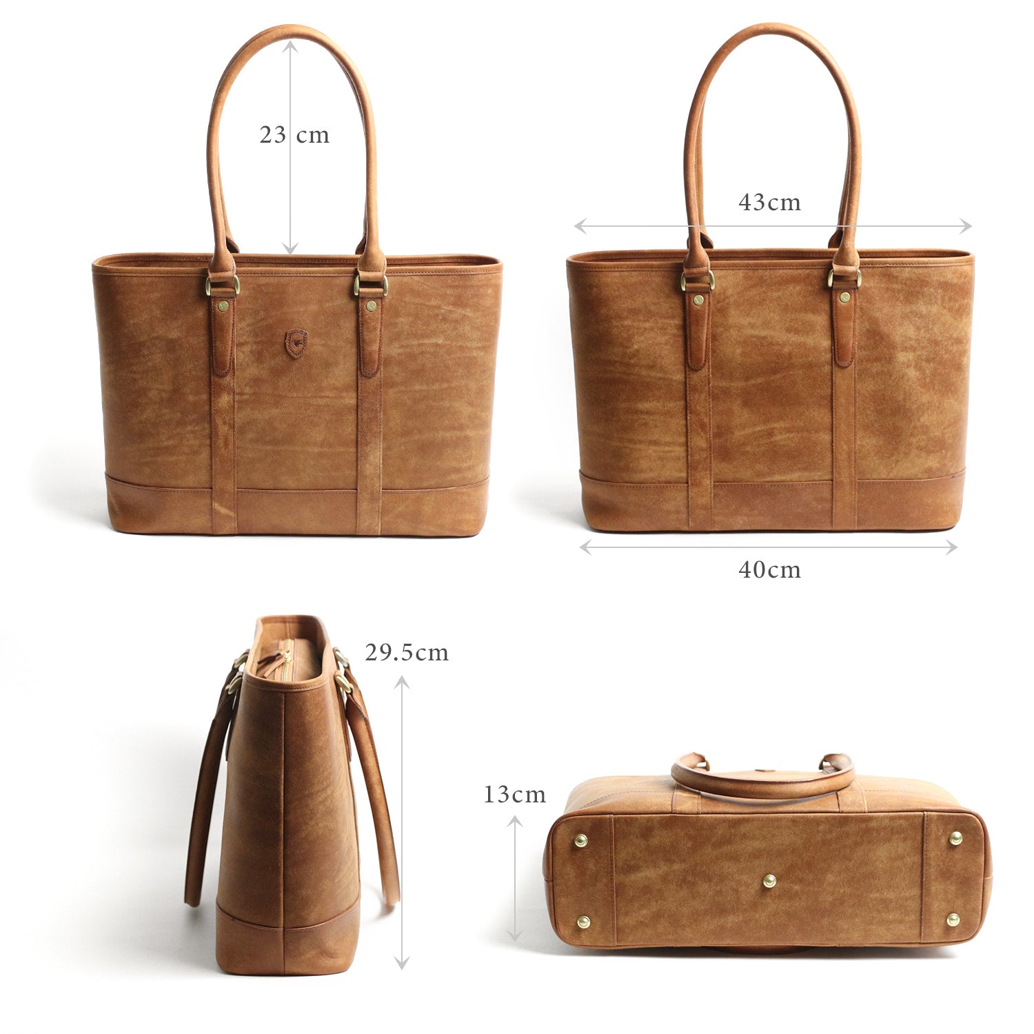 sot / Pueblo Leather Enjoy the unique aging process. A tote bag that highlights the charm of distinctive Italian leather. 