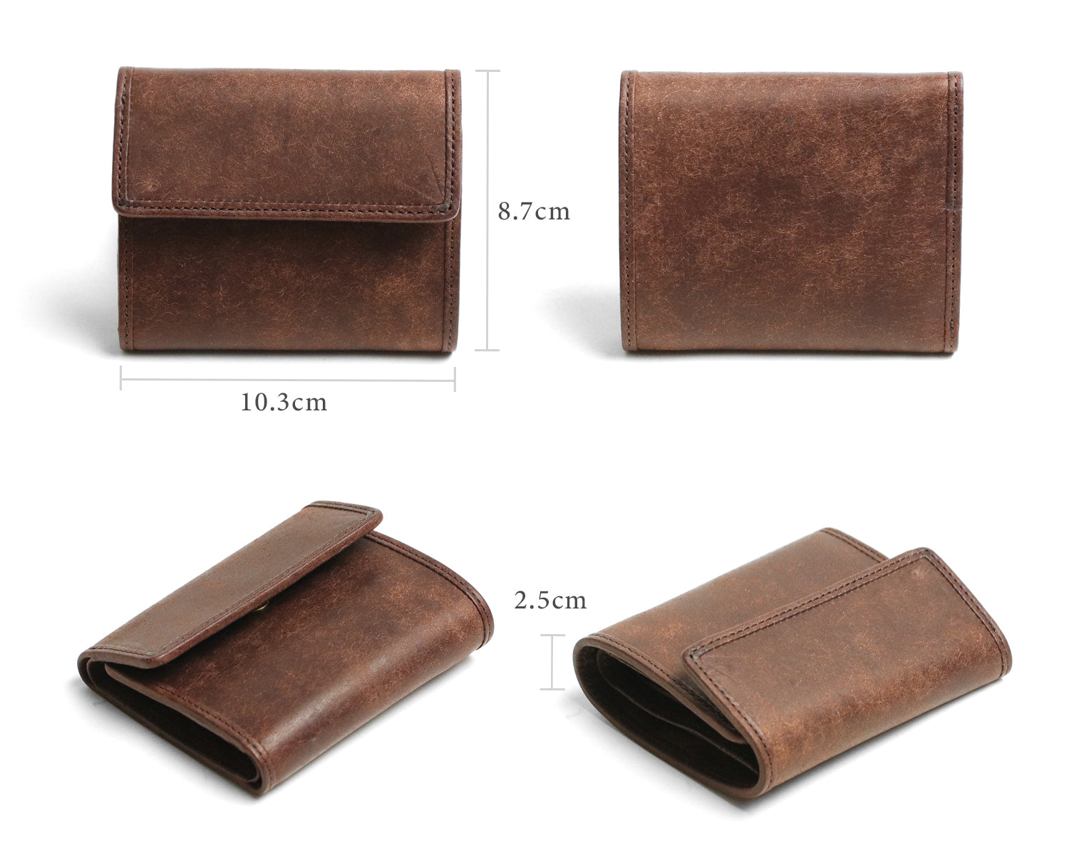 sot / Pueblo Leather Enjoy the unique aging effect. A compact wallet that stands out with its unique Italian leather charm. 