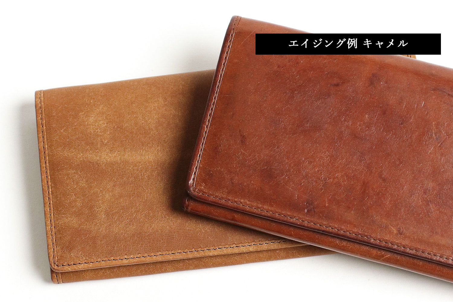 sot / Pueblo Leather Enjoy the unique aging process. A standard long wallet that highlights the charm of distinctive Italian leather. 