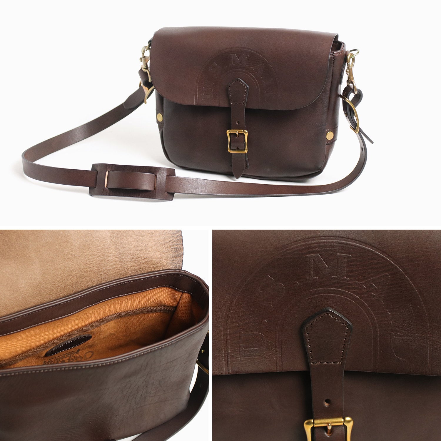 vasco / LEATHER POSTMAN SHOULDER BAG -SMALL（PLANE/U.S.MAIL）