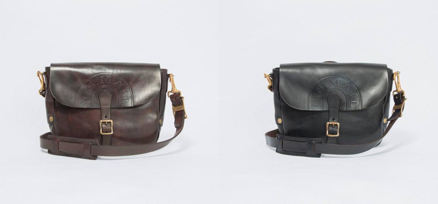 vasco / LEATHER POSTMAN SHOULDER BAG -MEDIUM (PLANE/USMAIL)