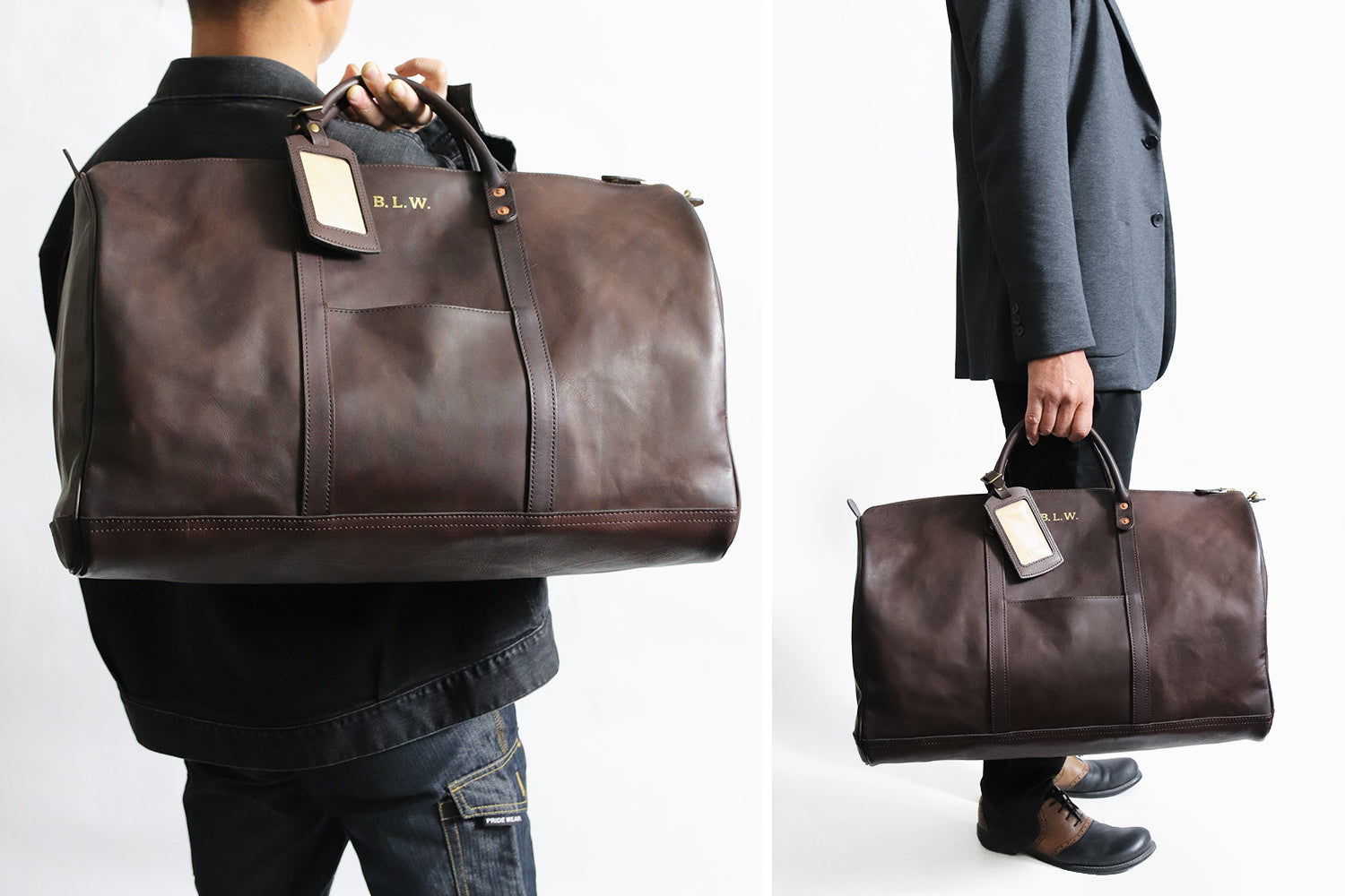 vasco / LEATHER TRAVEL BOSTON BAG