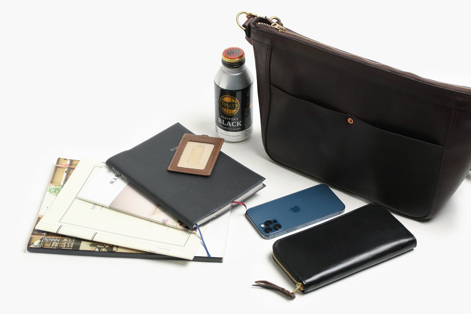 vasco / LEATHER TELEPHONE SHOULDER BAG