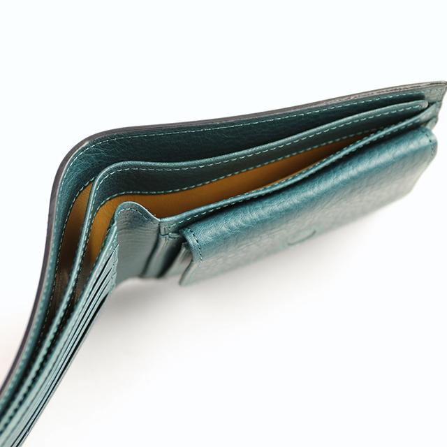 asumederu / Pistoia イタリア伝統バケッタレザーの内装×美しい日本製キップの折財布