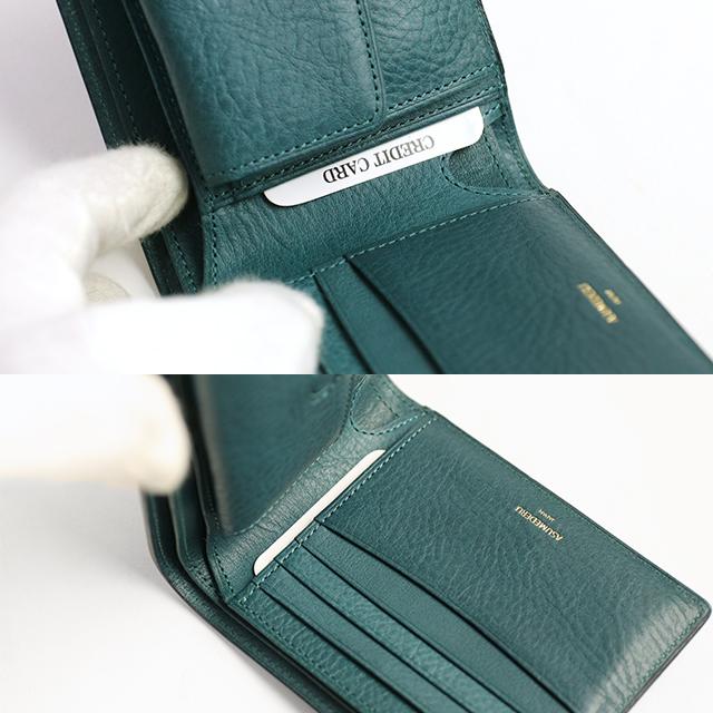 asumederu / Pistoia イタリア伝統バケッタレザーの内装×美しい日本製キップの折財布