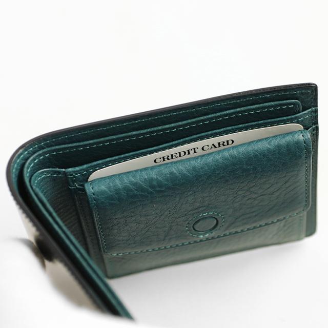 asumederu / Pistoia イタリア伝統バケッタレザーの内装×美しい日本製キップの折財布