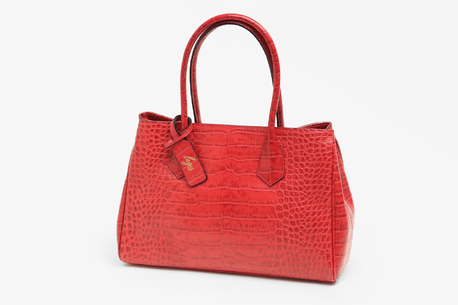 legu by LILY / Chroma Luxurious croco-embossed leather volume tote compatible with B5