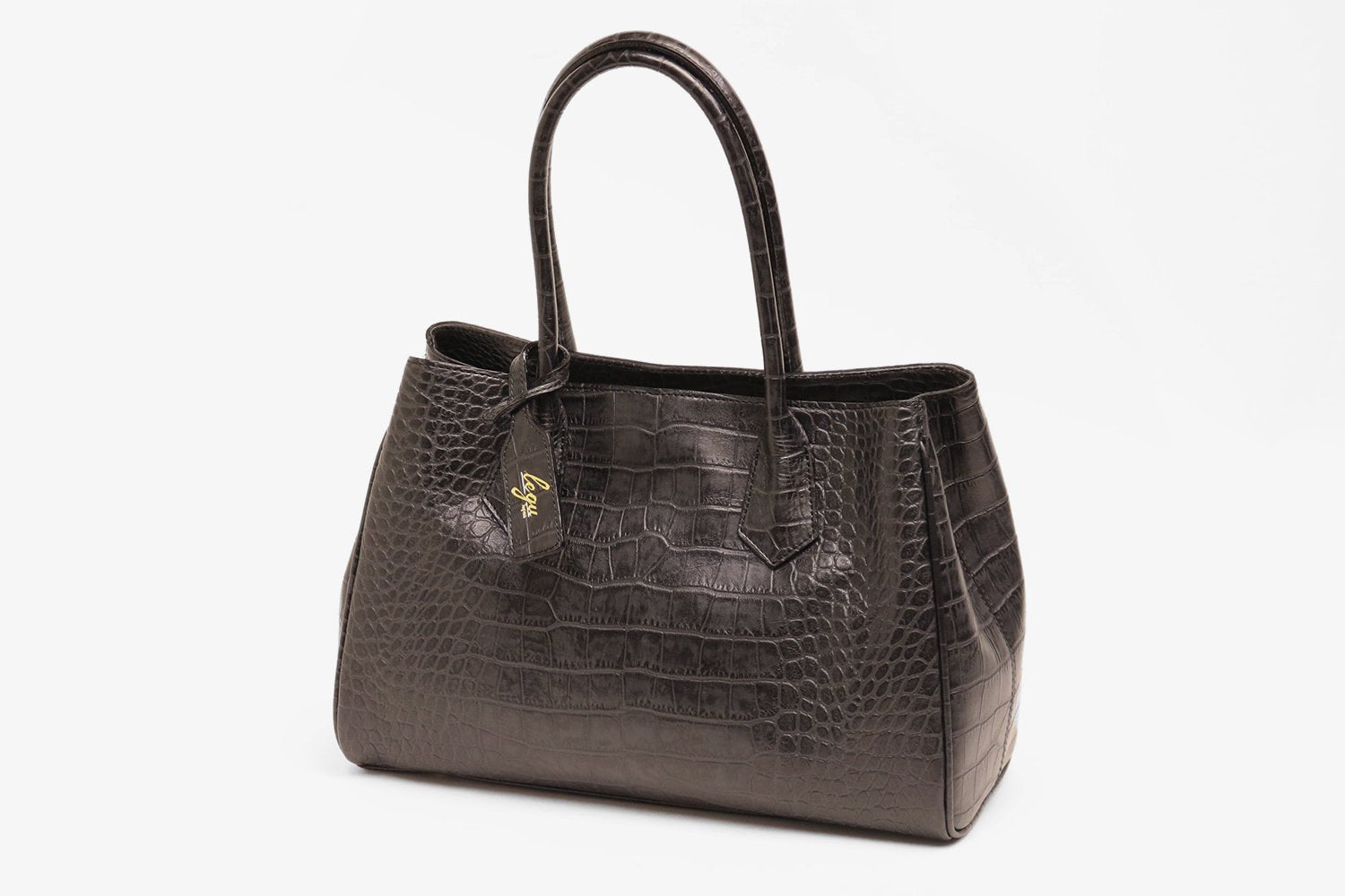legu by LILY / Chroma Luxurious croco-embossed leather volume tote compatible with B5