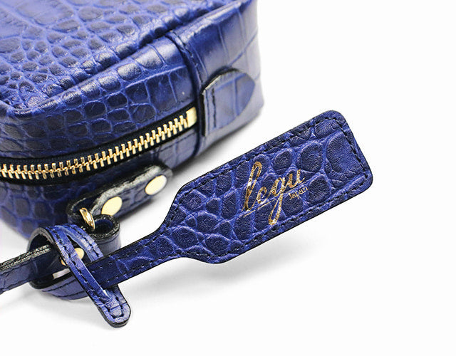 legu by LILY / Chroma Active in all seasons. Luxurious crocodile embossed leather mini shoulder bag