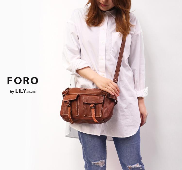 REALMIND / FORO A unique texture. A 2-way shoulder bag made of soft and light high-quality horse-tanned leather that can also be used as a waist bag.