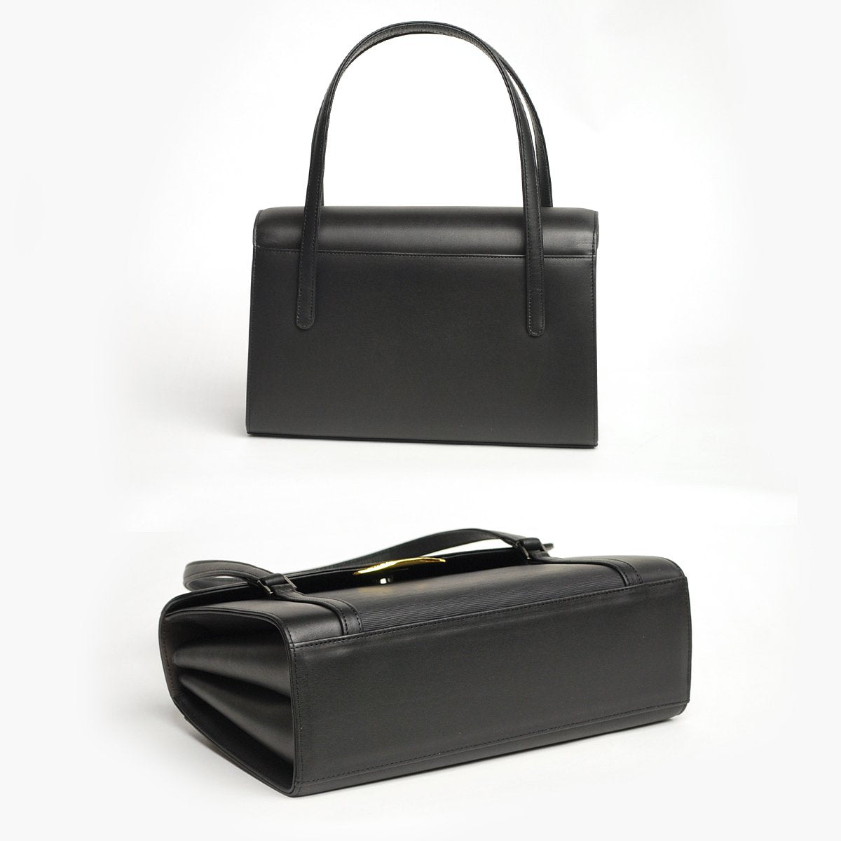 YUMI KATSURA Produced by Switching the metal fittings according to the scene Elegant black formal bag made of cowhide leather M