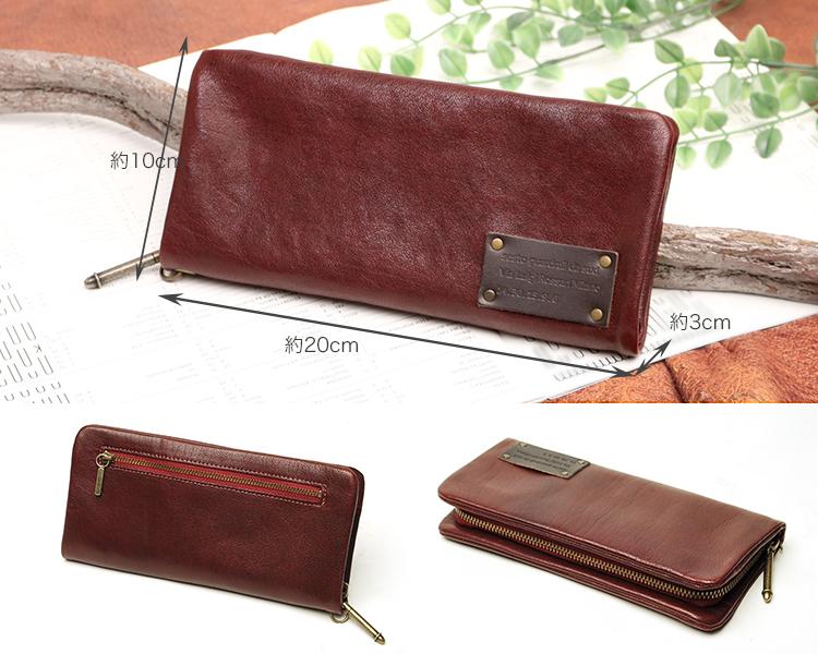 FU-SI FERNALLE / A-wallet Round zipper long wallet made of high quality Italian lamb leather