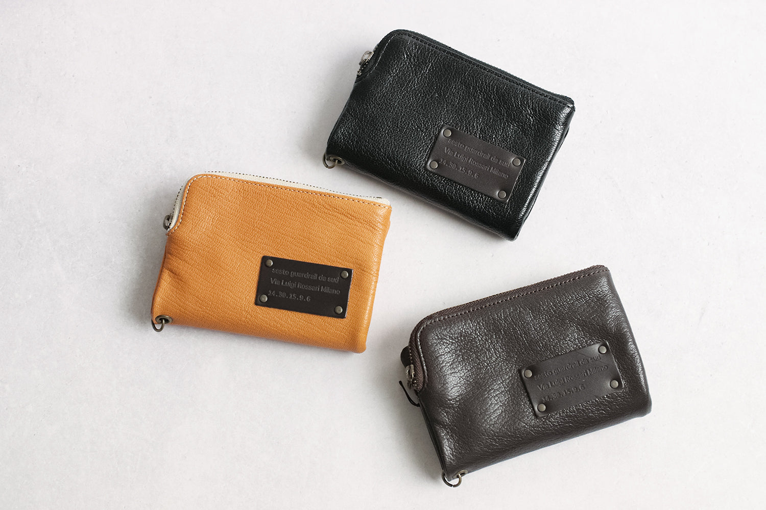 FU-SI FERNALLE / A-wallet High-quality Italian lamb leather folding wallet
