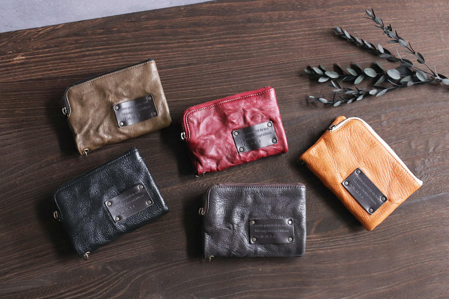FU-SI FERNALLE / A-wallet High-quality Italian lamb leather folding wallet