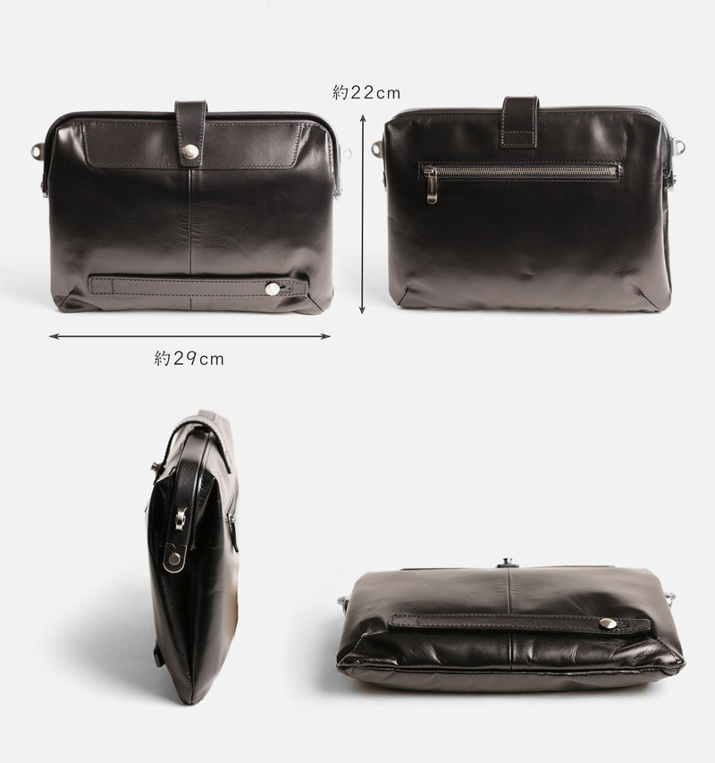 ARTPHERE / Cavallo ハンドル付きホースレザー ダレス2wayクラッチ